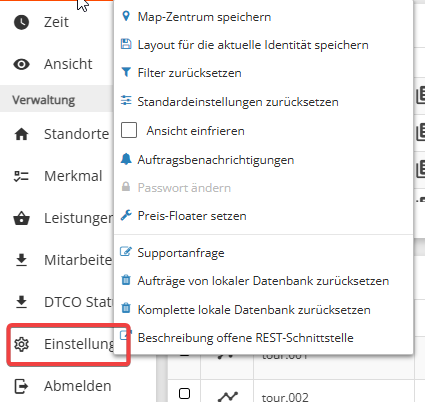Einstellungen öffnen