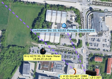 Automatischer Zoom zum ausgewählten Fahrzeug mit Marker